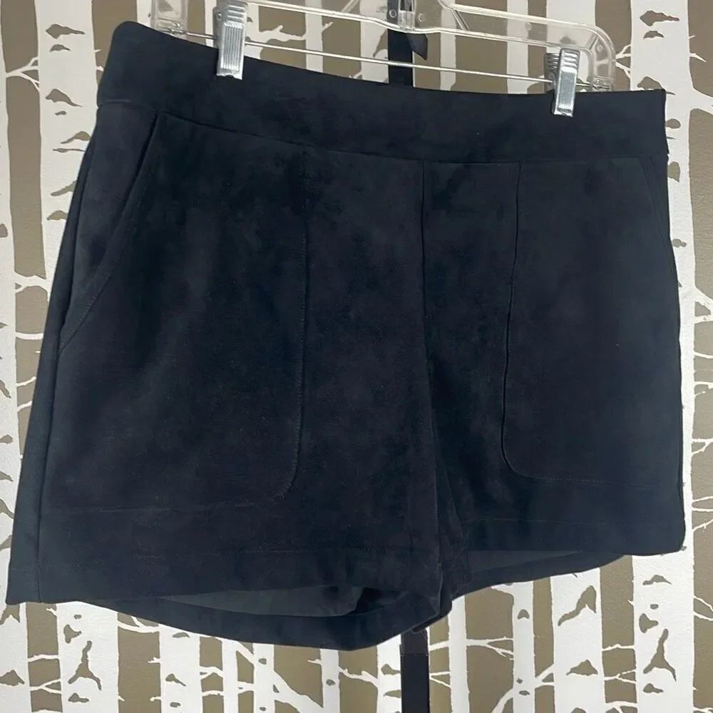 Marie Oliver Mia Short in Faux Suede Black 8